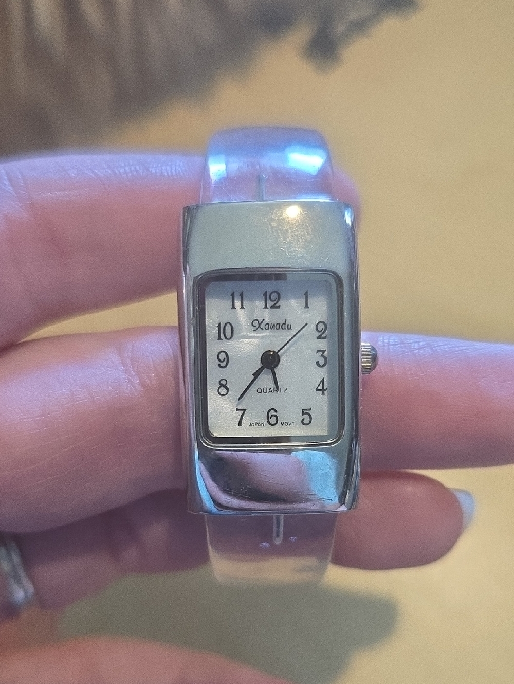 Xanadu Analog Watch Silver Toned with Transparent band 🤩 VINTAGE 🤩